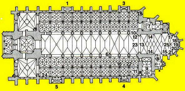 Plattegrond van de Dom in Ulm
