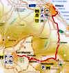 Route van Rimini naar San Marino