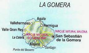 Kaartje van La Gomera