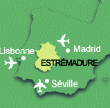 Ligging van Extremadura