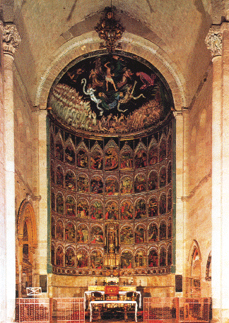 Kathedraal,Salamanca, retabel van het hoofdaltaar bevat 53 schilderingen